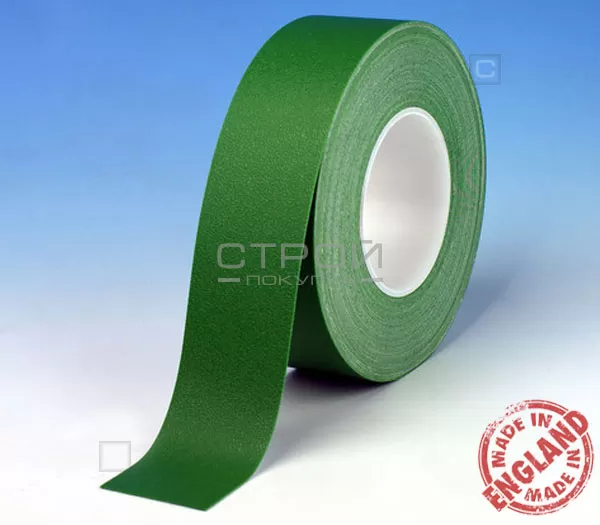 Зеленая лента виниловая самоклеющаяся Resilient, с противоскользящим эффектом. Ширина: 2,5 см, Длина: 9 метров