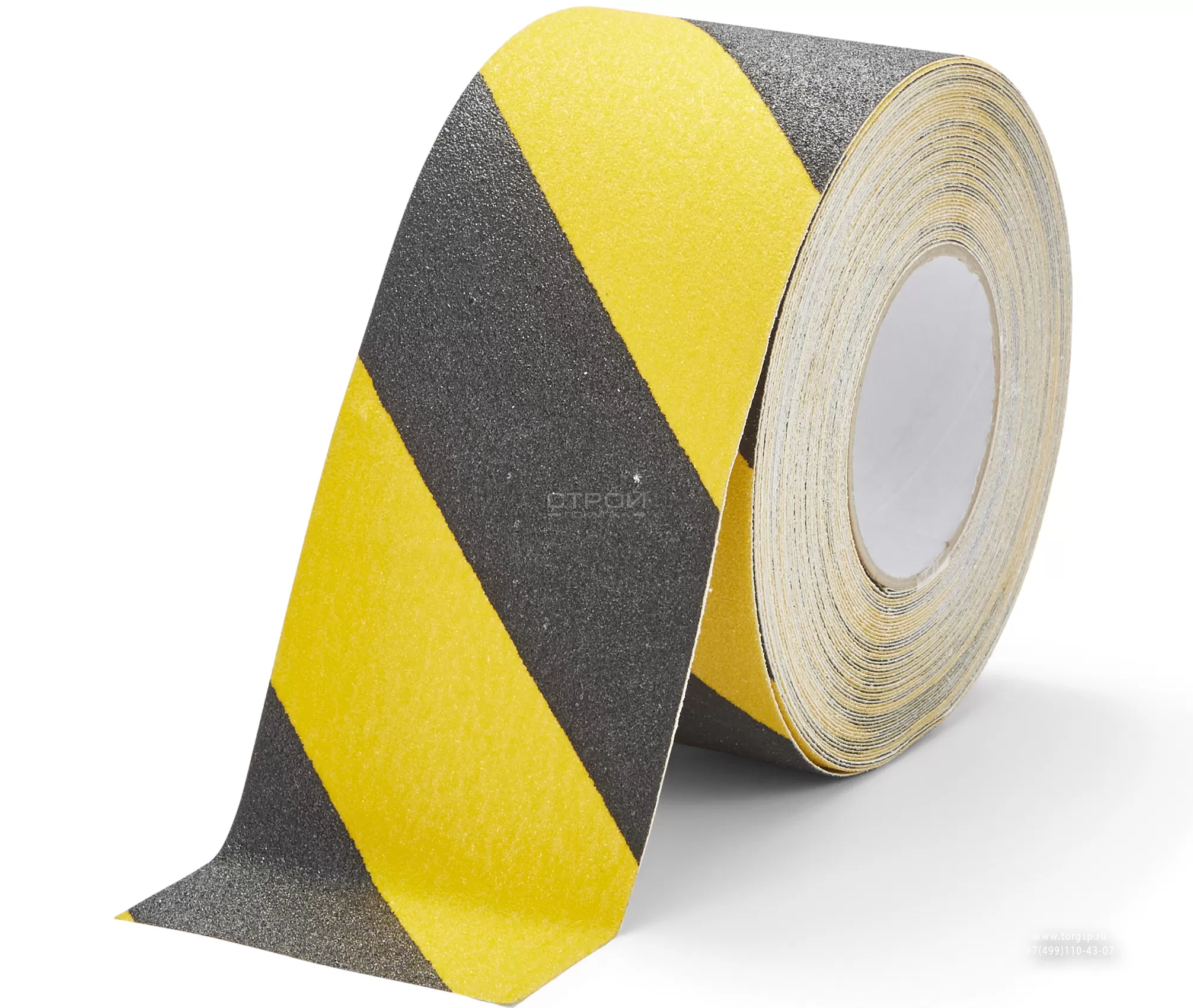 Черно-желтая абразивная противоскользящая лента Heskins шириной 10 см