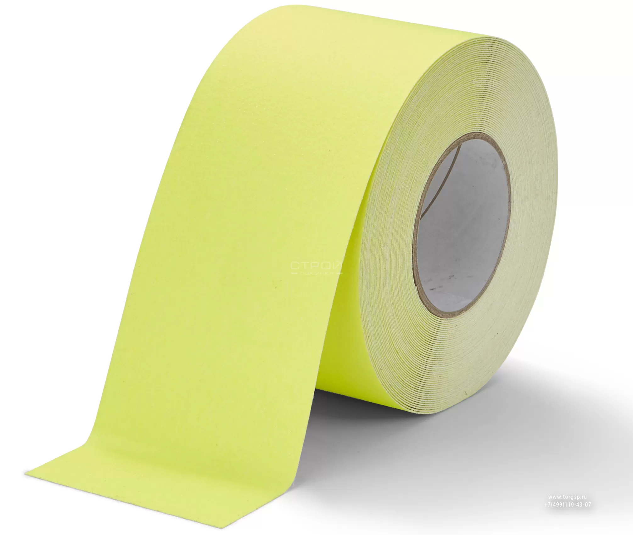 Флуоресцентная-желтая 
 самоклеющаяся лента противоскользящая шириной 10 см