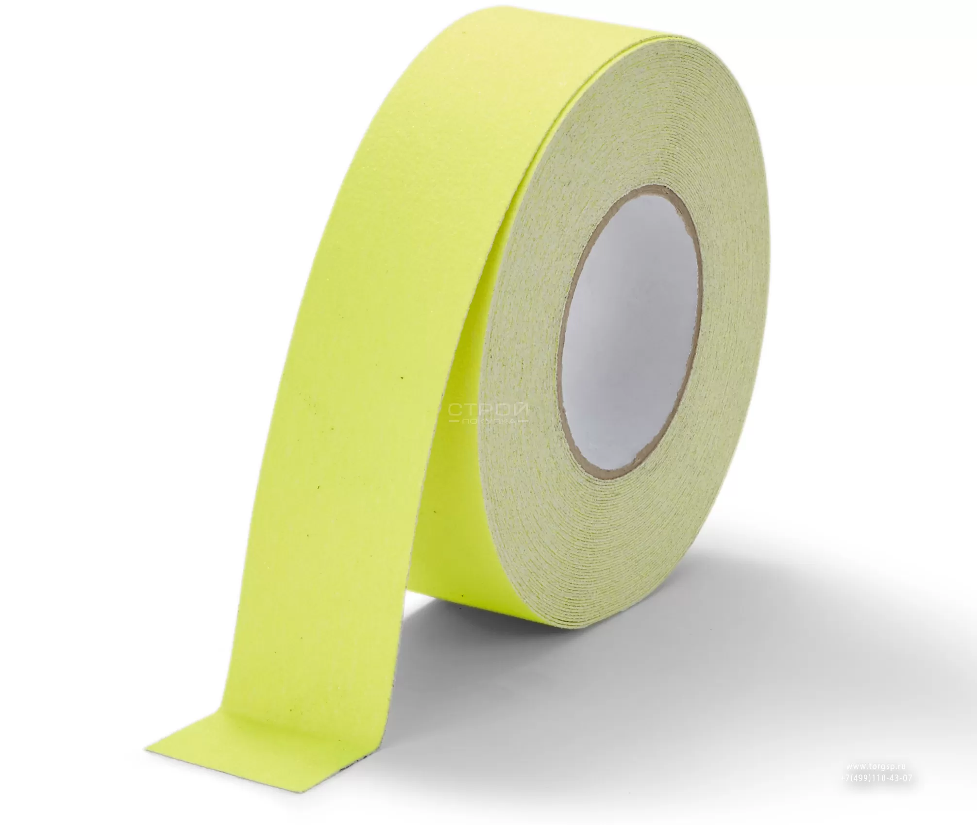 Флуоресцентная-желтая 
 самоклеющаяся лента противоскользящая шириной 5 см