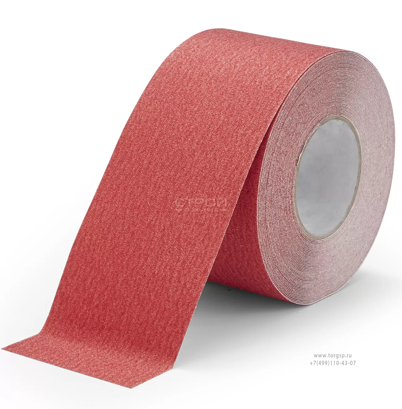 Красная абразивная противоскользящая лента Heskins шириной 10 см