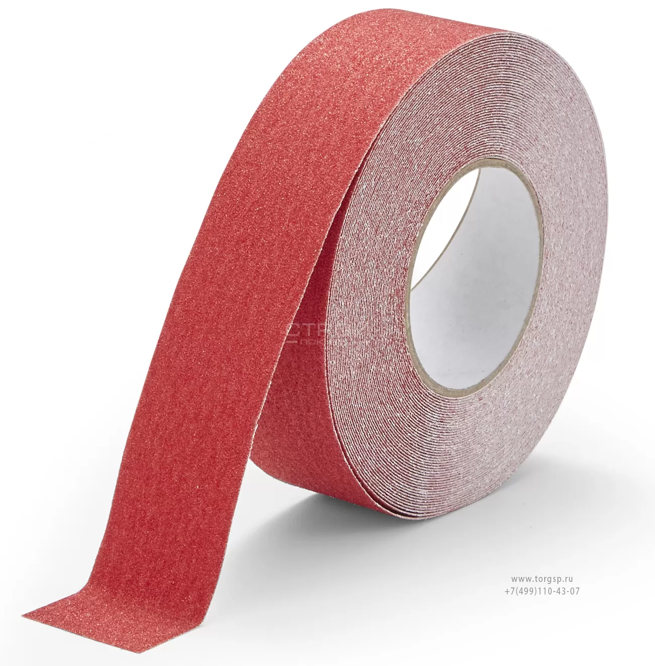 Красная абразивная противоскользящая лента Heskins шириной 5 см