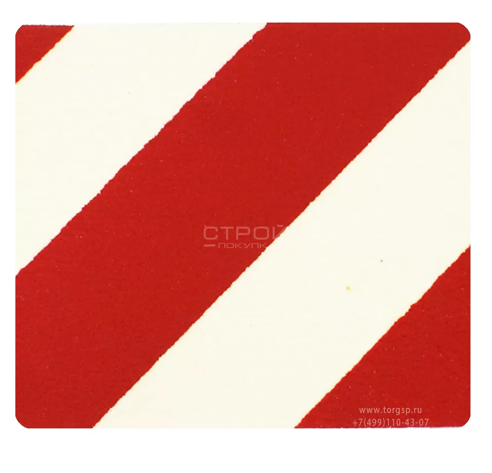 Красно-белый квадрат противоскользящий 10х10 см Heskins