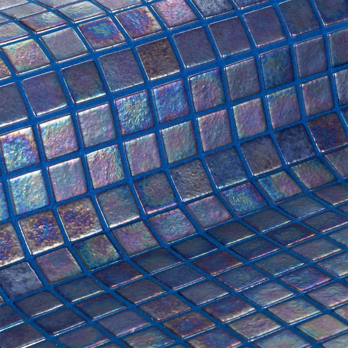 Мозаика Antislip Zafiro фиолетого-синего бензинового цвета с перламутром