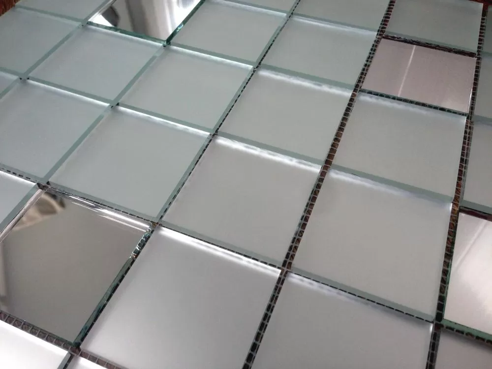 МS50 матовая зеркальная мозаика Perla (серебро 17%, матовое серебро 83%)