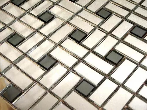 Зеркальная серо-серебряная мозаика  SD42-2 Deco