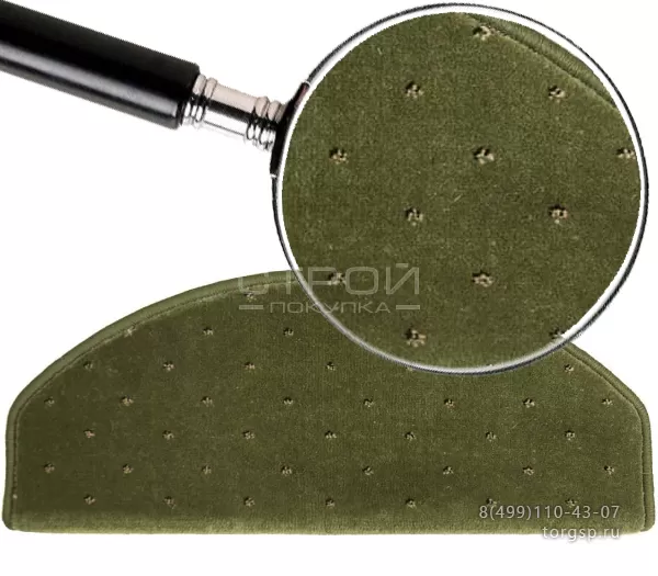 Накладки на ступеньки ковровые — Барс зеленый ковролин.
