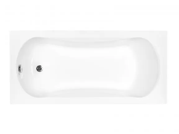 Белая маленькая акриловая ванная Aria 130 - фото сверху.