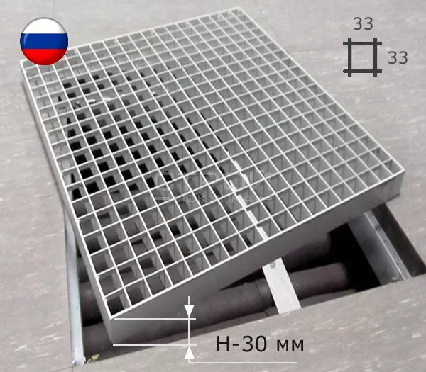Прессованный настил 33х11. Решетчатый настил 33х33-20х2.