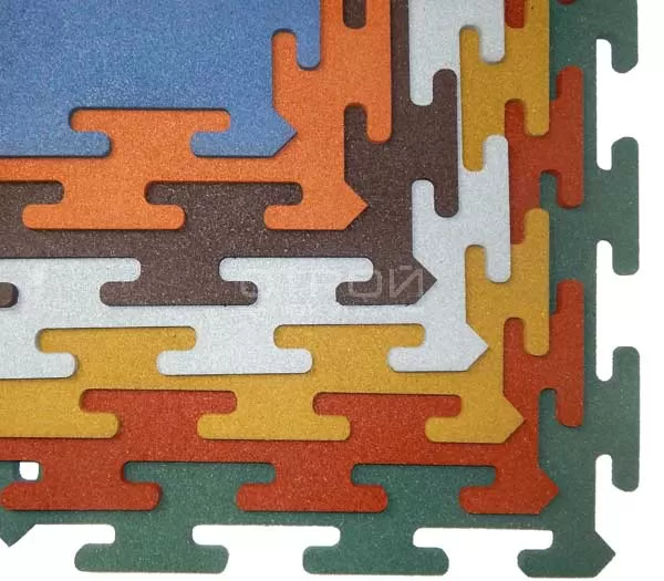 Puzzle Standart резиновая плитка в ассортименте.