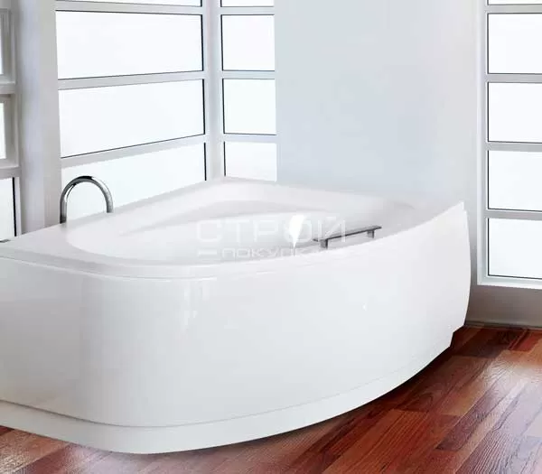 Ванна с скругленным углом Cornea Besco - асимметричная ванная.