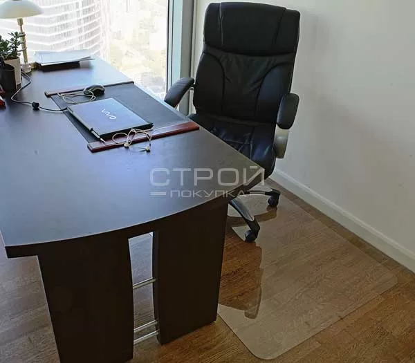 Коврик под офисное кресло прямоугольный с гладкой поверхностью