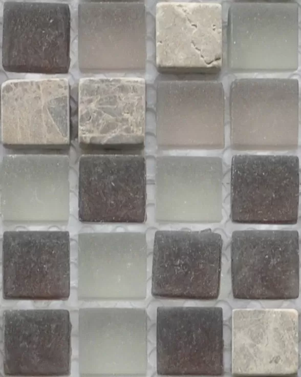 Кофейный мозаичный микс GS094 из стекла и камня Melian (Китай)