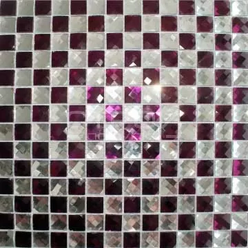 Мозаика на сетке стеклянная F2x4 лиловый микс