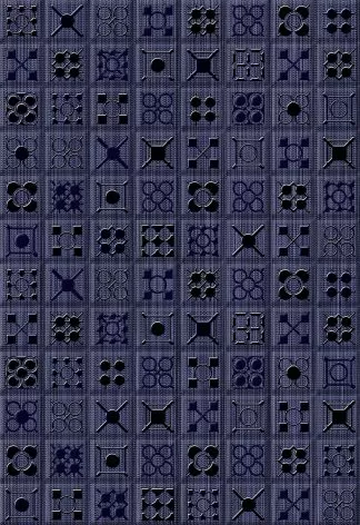 Калипсо 2 Панно 27,5х40 декор настенный синего цвета под мозаику