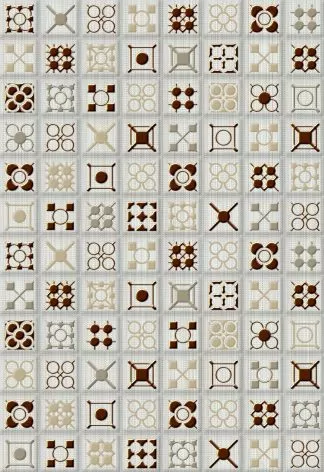 Калипсо 7 Панно 27,5х40 декор настенный белого цвета под мозаику