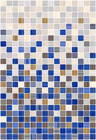 Гламур 2С 27,5х40 настенная плитка микс синих и бежевых оттенков под мозаику