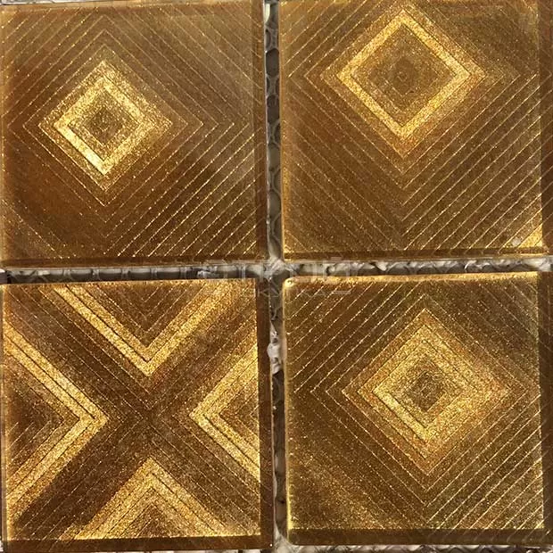 ST062 мозаика из серии Золотая фольга 4,8х4,8 см